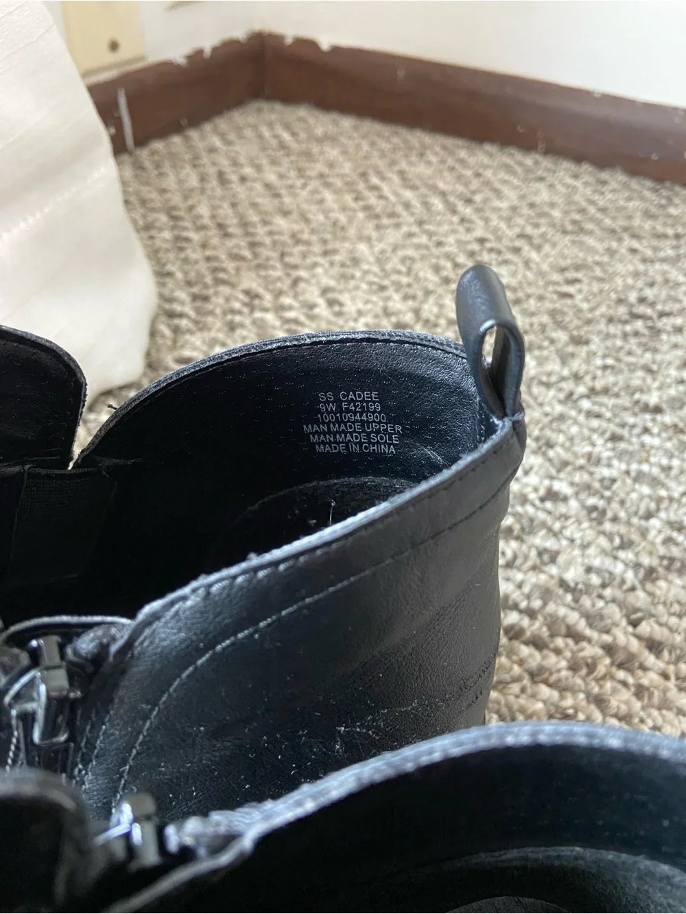 Sun + Stone Women’s Black Leather Ankle Booties